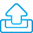 basic, blue, outbox icon