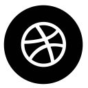 circle, dribbble svg vector icon