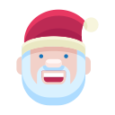 christmas, emoji, emot, man, santa, smile, smiley svg vector icon