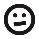emojis, emot, emot, skeptical, thick lines, uneasy, unsure svg vector icon