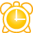 alarm, basic, clock, yellow icon