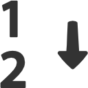 numerical,sorting icon