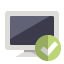 monitor,checkmark icon