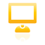 monitor, yellow icon