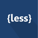 blue, front-end, less, long shadow, preprocesor, web svg vector icon