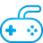 basic, blue, controller, game icon