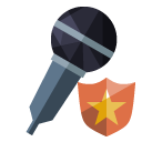 microphone,shield icon