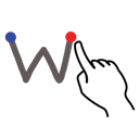 gestureworks, letter, lowercase, stroke, w icon