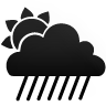 sleet,sun,black icon