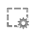 selection,rectangular,gear icon