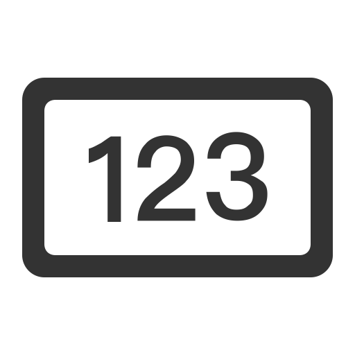 Symbol Numeric Input Box svg vector icon