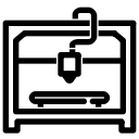 cartesian, enclosed, fdm, printer svg vector icon