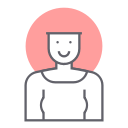 avatar, fashion, hair, round, woman svg vector icon