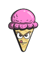 cartoon, cone, cream, emoji, ice svg vector icon