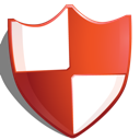 protection, red, shield icon