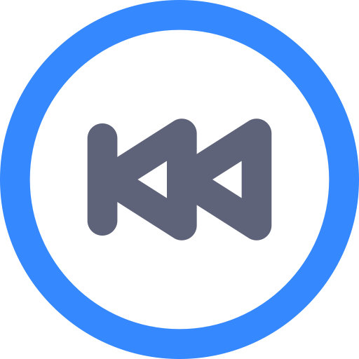 Rewind svg vector icon