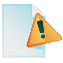 document, warning icon