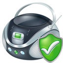 boombox, check icon