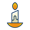 candle, christmas, decoration, fire, flame, wax svg vector icon
