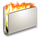 burn, fire, folder icon