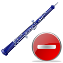 oboe,delete,instrument,del,remove icon