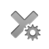 cross,gear icon