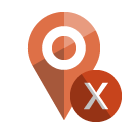 location,cross icon