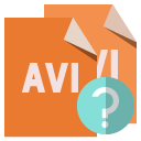 file,format,avi,help icon