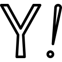 email, line-, mail, social, web, yahoo svg vector icon