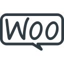 commerce, logo, media, social, woo svg vector icon