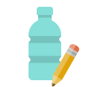plastic,bottle,pencil icon