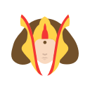 luke skywalker, queen, queen amidala, star wars svg vector icon