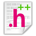 c++hdr, text, x icon