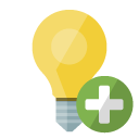 ligthbulb,add icon