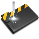 folder, laser, wip icon