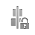 align,vertical,center,lock,open icon