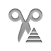 scissors,pyramid icon