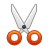 cut, scissors icon