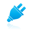 blue, plug icon