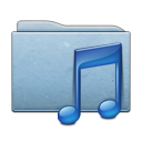 folder,blue,music icon