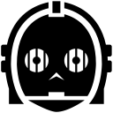 c3po, droid, robot svg vector icon