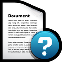alert, document, file, help icon