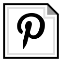 brand, online, pinterest svg vector icon