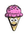 cartoon, cone, cream, emoji, ice svg vector icon