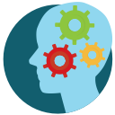 brain, mind, process, think svg vector icon