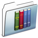 library,folder,graphite,smooth icon