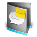 chat, folder icon