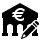 bank,euro,pencil icon