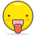 face, tongue, with svg vector icon