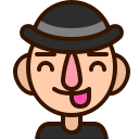 crazy, emoji, glad, happy, man, smiley, tongue svg vector icon